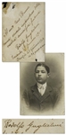 Rudolph Valentino Signed Photo With His Real Name Rodolfo Guglielmi -- Shows Valentino as a Young Boy